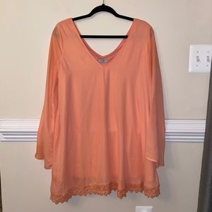 Tobi Flowy Coral Dress